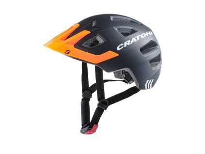 Detská prilba CRATONI Maxster Pro Black/Orange Matt - XS/S (46-51cm) (Veľkosť XS)
