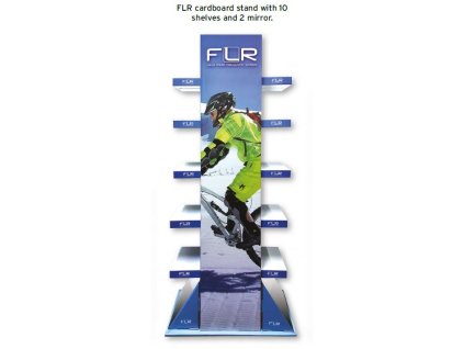 flr floor display stand 2 mirrors cardboard o