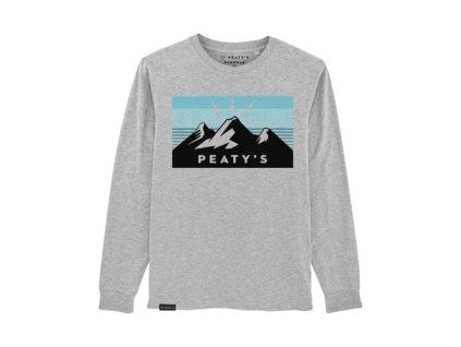 PEATY'S PUBWEAR TRIKO S DLOUHÝM RUKÁVEM 3 PEAKS SUNRISE / HEATHER GREY M (Veľkosť M)