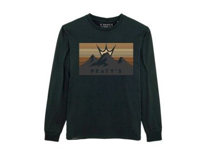 PEATY'S PUBWEAR TRIKO S DLOUHÝM RUKÁVEM 3 PEAKS SUNSET / BLACK M (Veľkosť M)