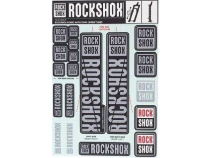 261424 rockshox decal kit 35mm white