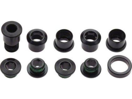 257989 sram chainring bolt kit red hb 5 alum blk
