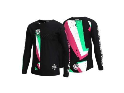 TLD DĚTSKÝ DRES S DLOUHÝM RUKÁVEM SPRINT FULL PULL BLACK XS (Veľkosť XS)