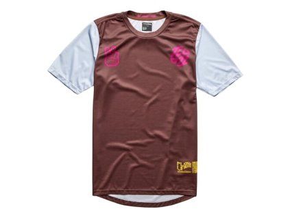 TLD DĚTSKÝ DRES S KRÁTKYM RUKÁVEM FLOWLINE FLIPPED CHOCOLATE L (Veľkosť L)