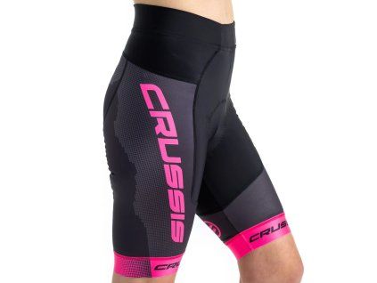 Crussis Cyklistické kraťasy dámské čierno-ružová farba (Veľkosť XS)
