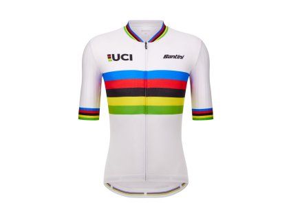 Dres SANTINI UCI World Champion Official White - XS (Veľkosť XS)