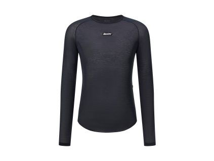 funkcni triko s dlouhym rukavem santini dry black 4 o