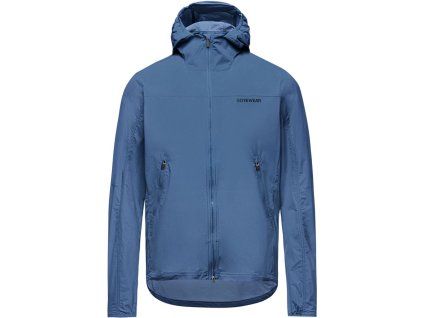 283407 gore fernflow hooded windbreaker mens cargo blue m