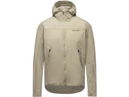 286218 gore fernflow hooded windbreaker mens tech beige xl
