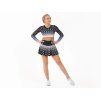 Crussis Crop Top dámsky dlhý rukáv čierna farba ružová farba (Veľkosť XS)