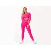Crussis Crop Top dámsky dlhý rukáv reflexná ružová farba (Veľkosť XS)