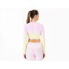 Crussis Crop Top dámsky dlhý rukáv ružová farba (Veľkosť XS)