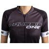 Crussis Cyklistický dres – ONE dámský krátký rukáv čierno-biela farba (Veľkosť XS)